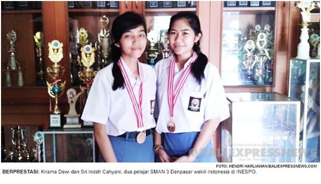 Penelitian Pelajar SMAN 3 Denpasar Bali Menggelinding Ke Dunia Internasional